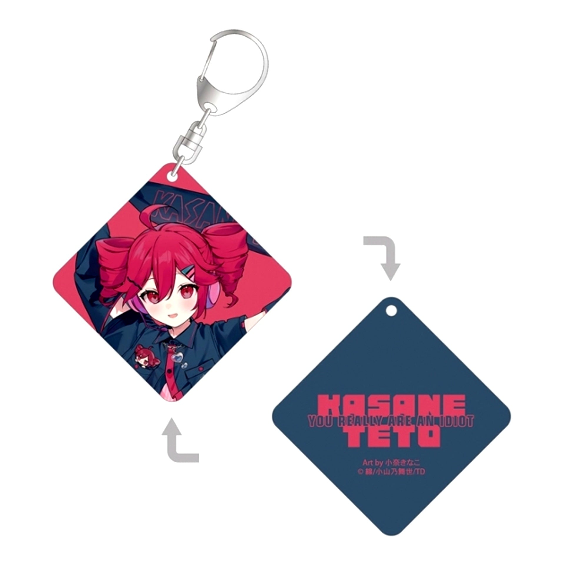 Kasane Teto Newly Drawn Kasane Teto Motif Jacket ver. Art by Kona Kinako Double-Sided Laminated Acrylic Keychain (Reissue) [NEW]