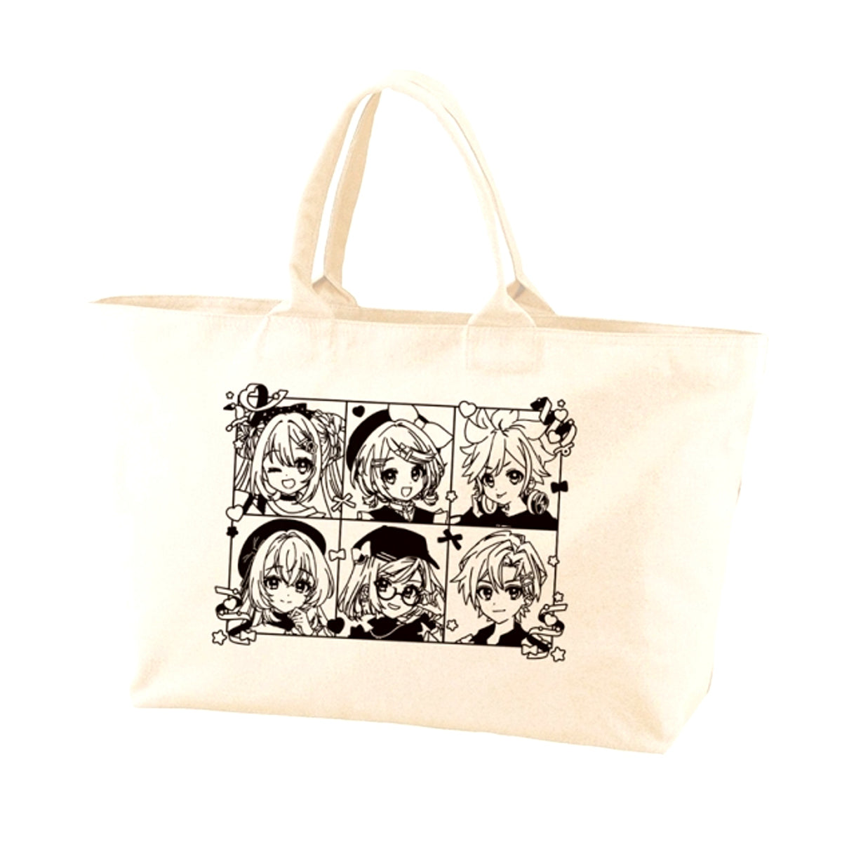 Hatsune Miku Newly Drawn Group Casual Clothes ver. Art by Kunoo BIG Zip Tote Bag (Reissue) [NEW]
