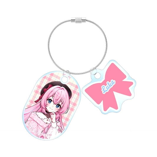 Hatsune Miku Newly Drawn Megurine Luka Casual Clothes ver. Art by Kunoo Double Wire Acrylic Keychain (Reissue) [NEW]