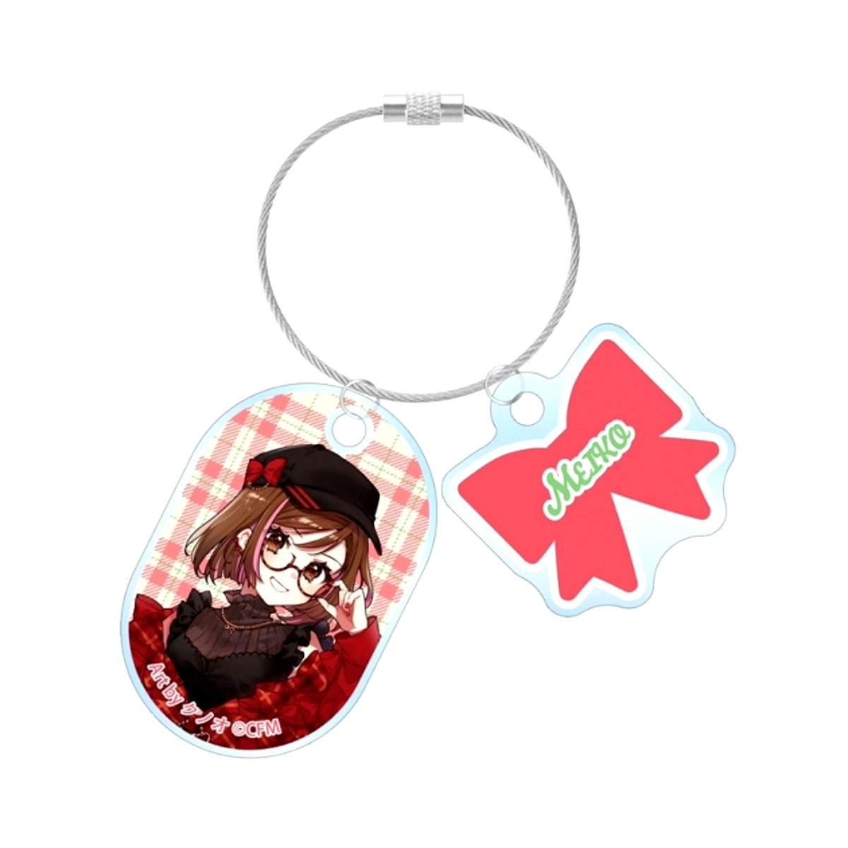 Hatsune Miku Newly Drawn MEIKO Casual Clothes ver. Art by Kunoo Double Wire Acrylic Keychain (Reissue) [NEW]