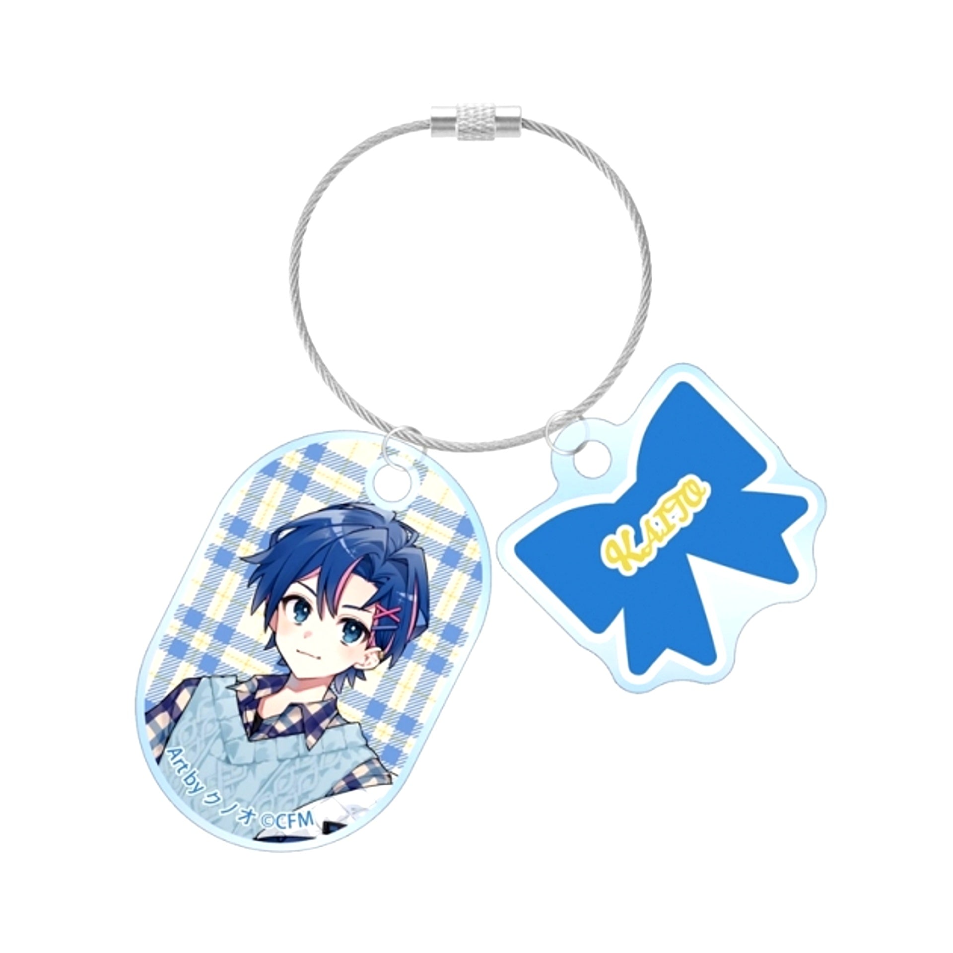 Hatsune Miku Newly Drawn KAITO Casual Clothes ver. Art by Kunoo Double Wire Acrylic Keychain (Reissue) [NEW]