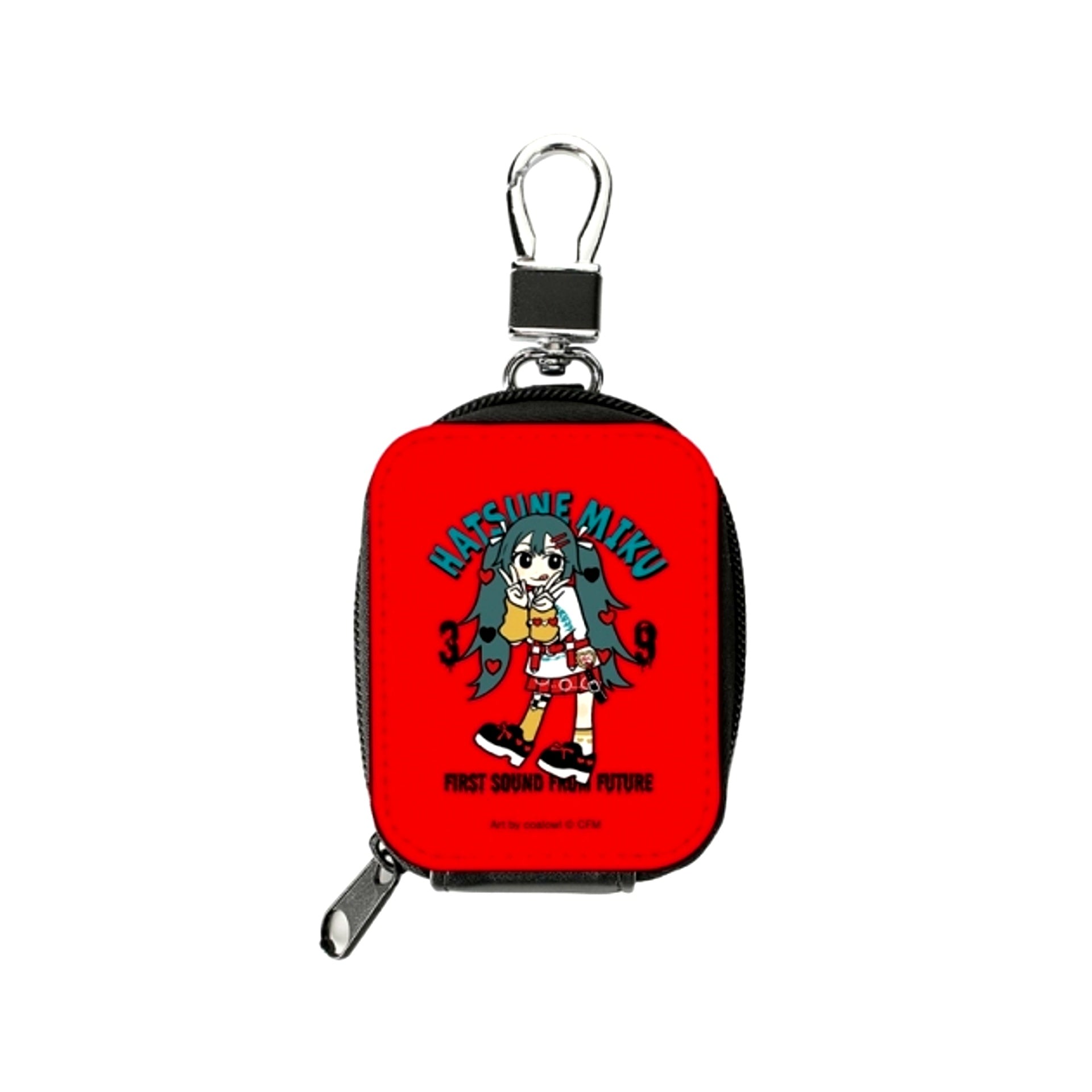 Hatsune Miku Newly Drawn Hatsune Miku Heart Chibi Ver.. Art by coalowl Leather Razor Mini Pouch ver.A Goods - Pouch Resale [NEW]