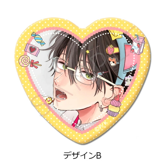 Tokoton Kuzu na Watarase na noni Heart-Shaped Can Badge Design B [NEW]