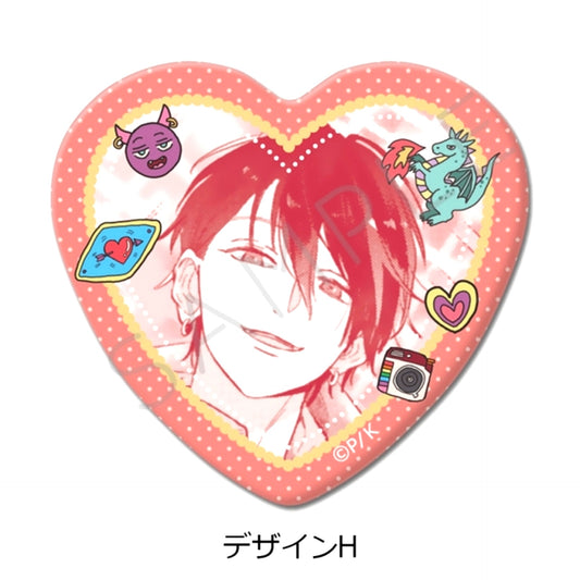 Tokoton Kuzu na Watarase na noni Heart-Shaped Can Badge Design H [NEW]