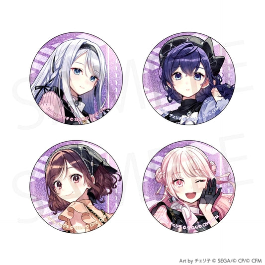 Hatsune Miku: Colorful Stage! Project SEKAI Unit Fan Meeting Glitter Can Badge Set [Nightcord at 25:00] [NEW]
