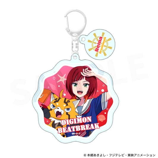 DIGIMON BEATBREAK Acrylic Key Ring with Charms Reina & Priss Timon (Marine Look ver) Goods - Keychain [NEW]