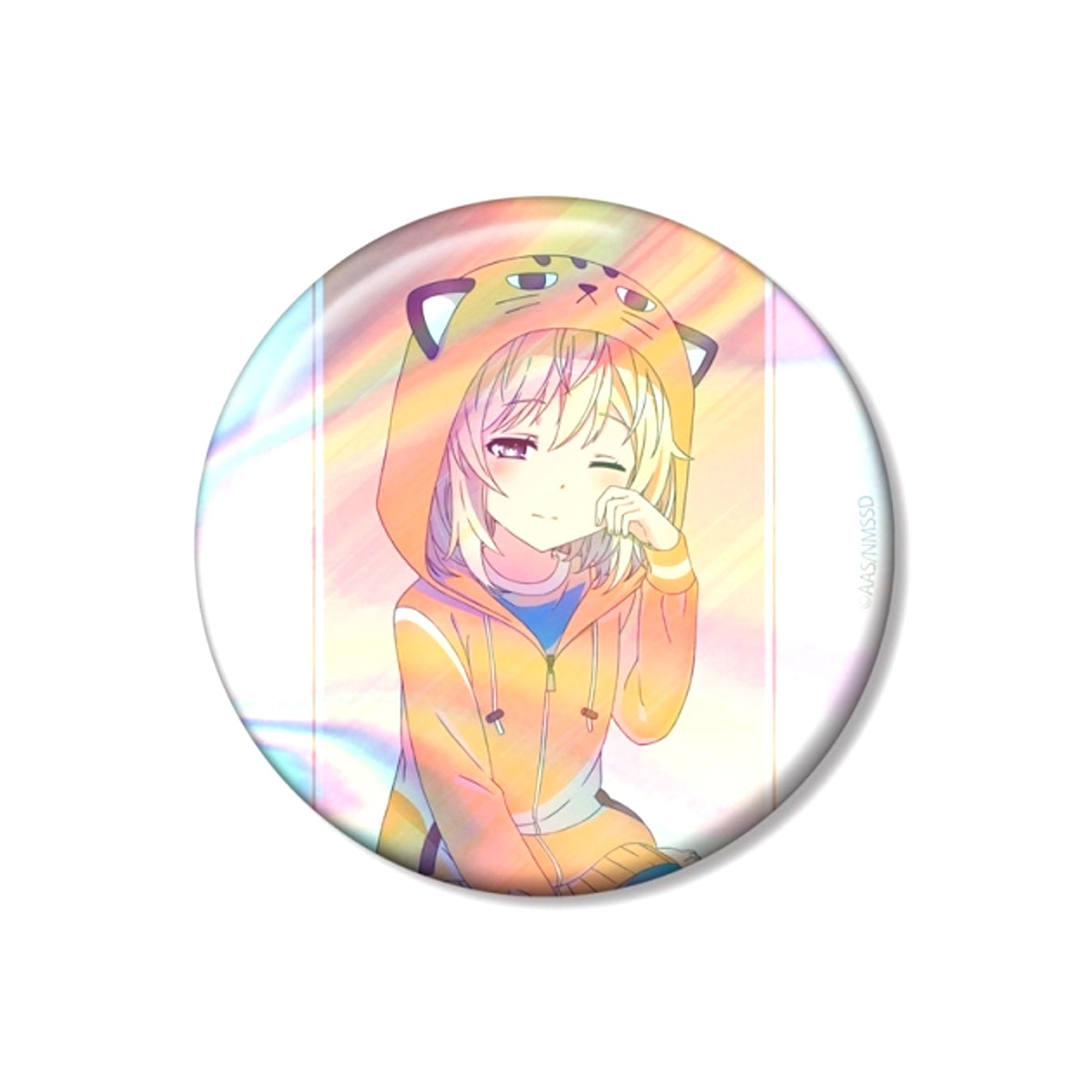 High School Fleet the Movie Newly Drawn Shima Tateishi Costume Swap (Pajamas) ver. Ani-Art clear label Vol.3 75mm Aurora Can Badge [NEW]