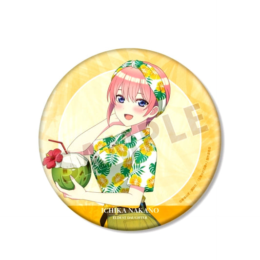 The Quintessential Quintuplets: Operation Quintuplets Newly Drawn Ichika Nakano Aloha Shirt ver. BIG Button Goods - Badge [NEW]