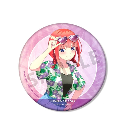 The Quintessential Quintuplets: Operation Quintuplets Newly Drawn Nino Nakano Aloha Shirt ver. BIG Button Goods - Badge [NEW]
