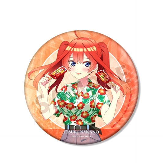 The Quintessential Quintuplets: Operation Quintuplets Newly Drawn Itsuki Nakano Aloha Shirt ver. BIG Button Goods - Badge [NEW]