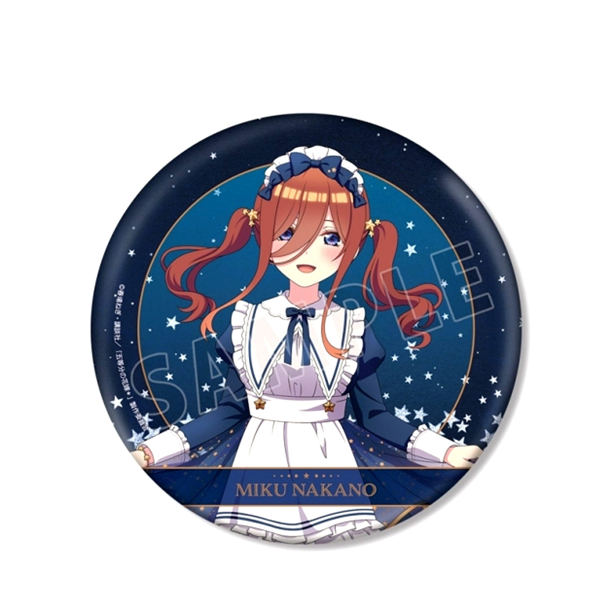 The Quintessential Quintuplets* Newly Drawn Miku Nakano Starry Sky Maid ver. BIG Can Badge [NEW]