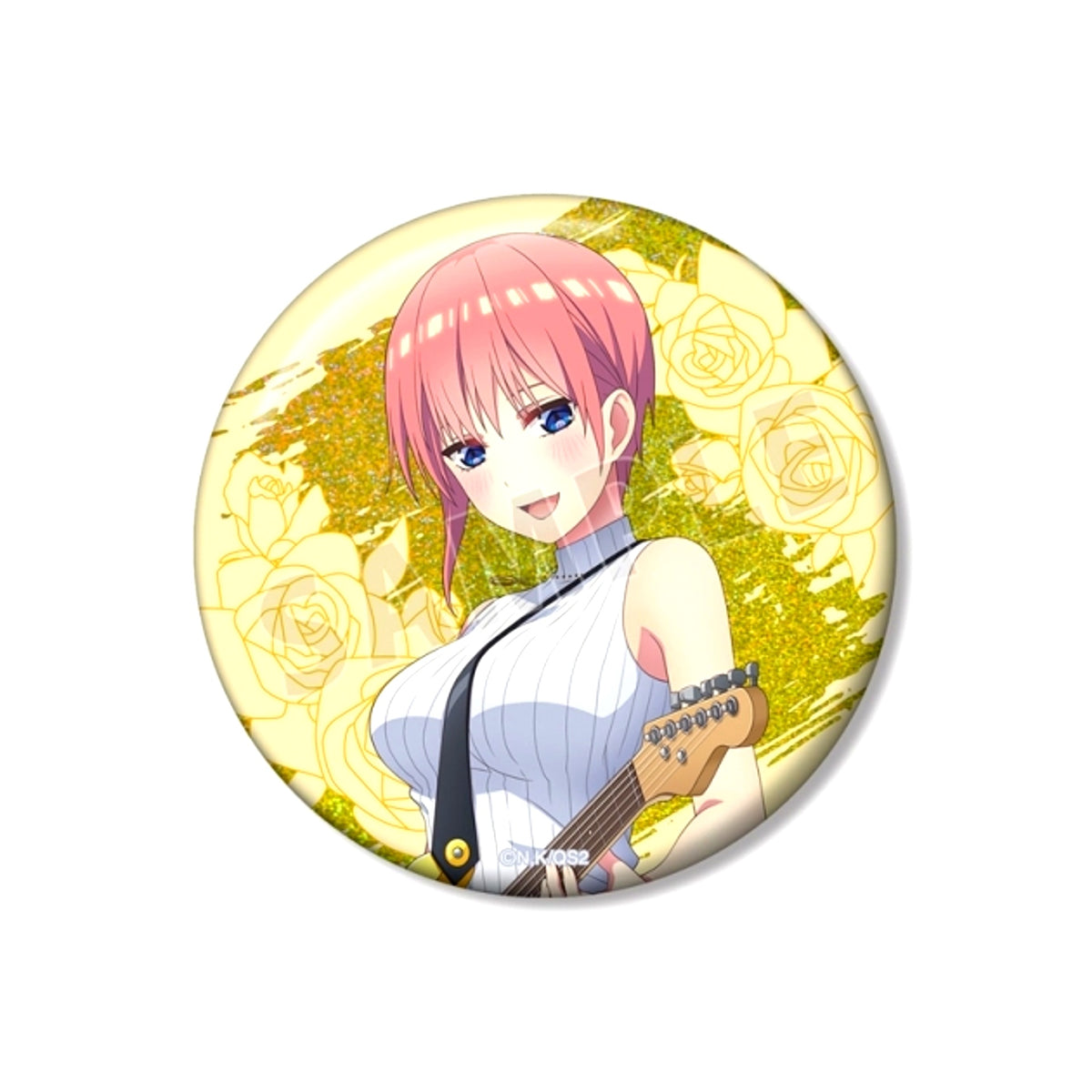 The Quintessential Quintuplets: Operation Quintuplets Newly Drawn Ichika Nakano Guitar Musical Performance ver. 75mm Hologram Button Goods - Badge [NEW]