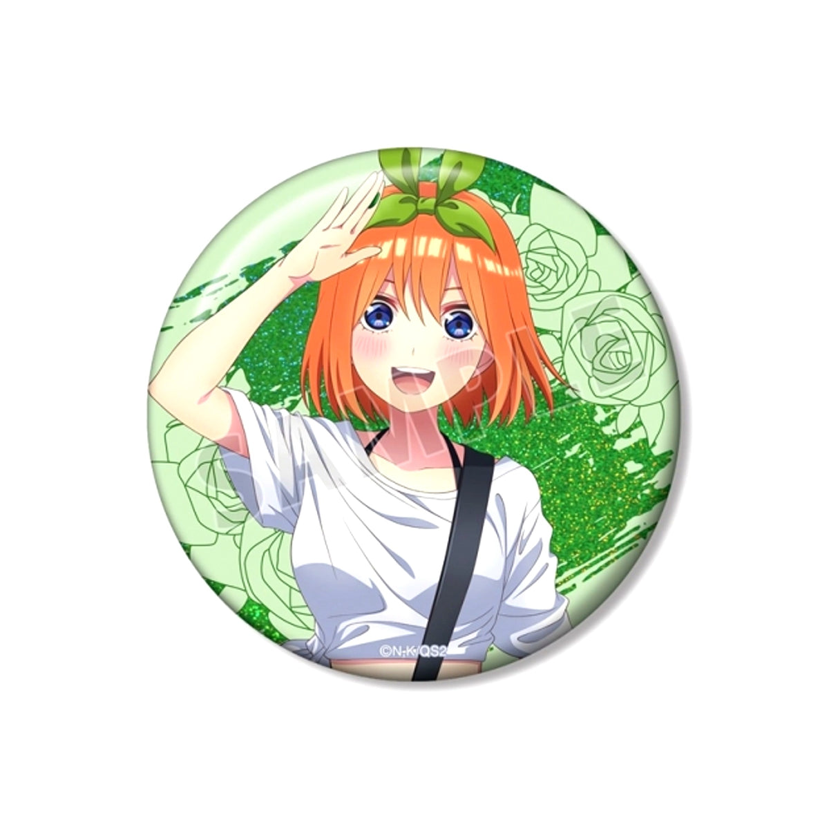 The Quintessential Quintuplets: Operation Quintuplets Newly Drawn Yotsuba Nakano Guitar Musical Performance ver. 75mm Hologram Button Goods - Badge [NEW]