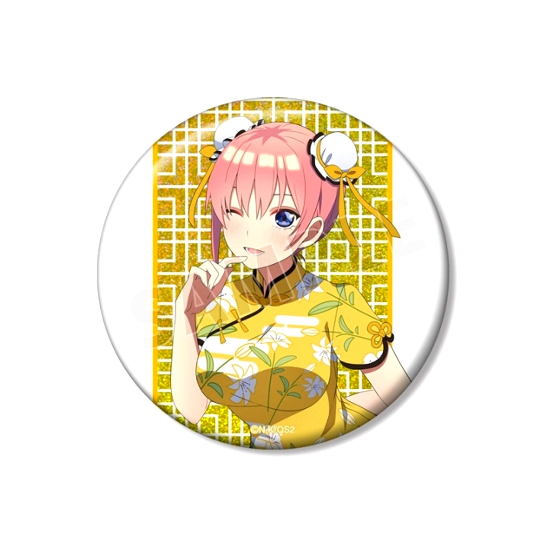 The Quintessential Quintuplets: Operation Quintuplets Newly Drawn Ichika Nakano China Dress ver. 75mm Hologram Button Goods - Badge [NEW]