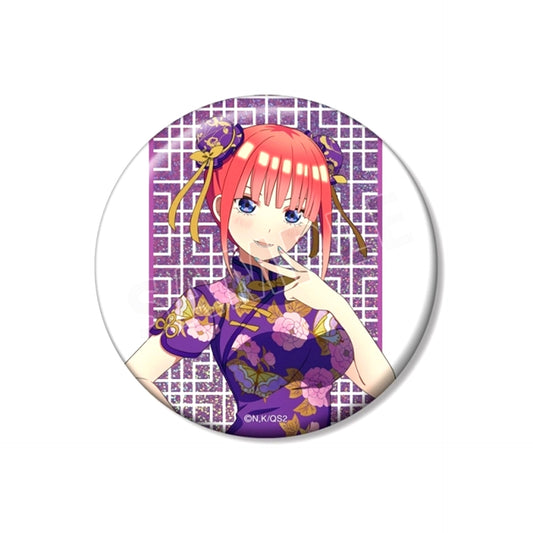 The Quintessential Quintuplets: Operation Quintuplets Newly Drawn Nino Nakano China Dress ver. 75mm Hologram Button Goods - Badge [NEW]