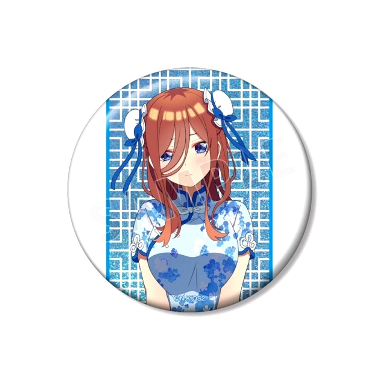 The Quintessential Quintuplets: Operation Quintuplets Newly Drawn Miku Nakano China Dress ver. 75mm Hologram Button Goods - Badge [NEW]