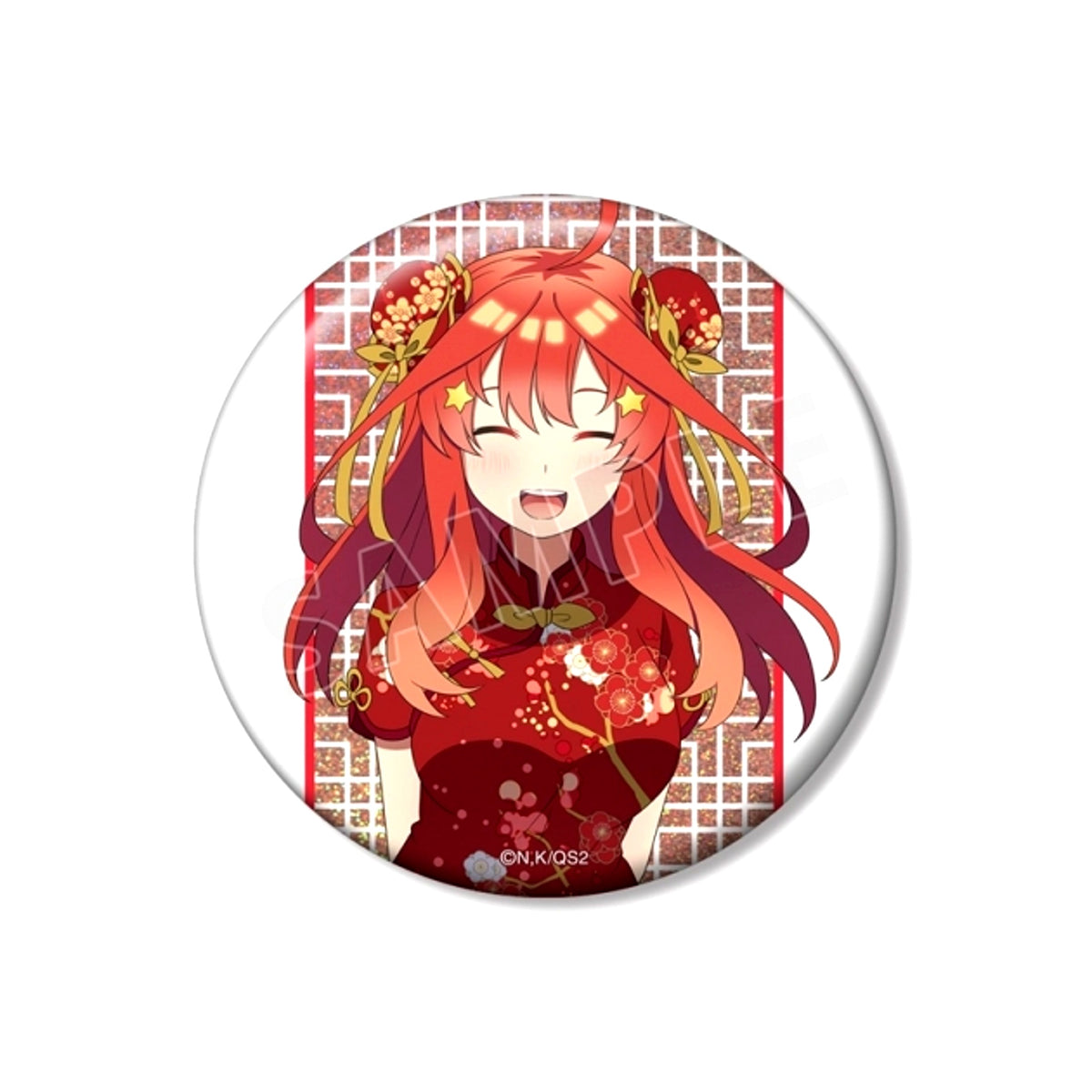 The Quintessential Quintuplets: Operation Quintuplets Newly Drawn Itsuki Nakano China Dress ver. 75mm Hologram Button Goods - Badge [NEW]