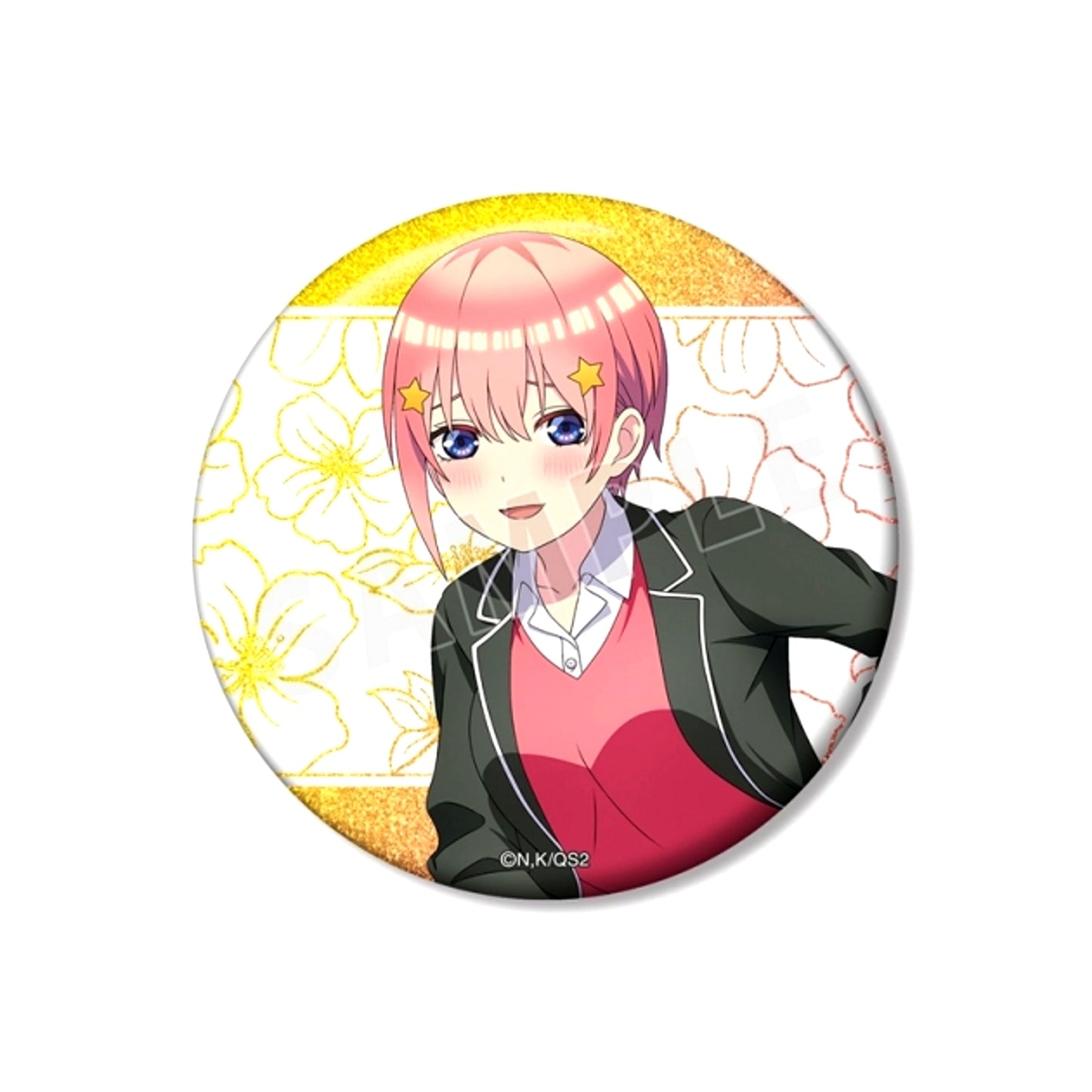 The Quintessential Quintuplets* Newly Drawn Ichika Nakano Costume Swap ver. 75mm Glitter Can Badge [NEW]