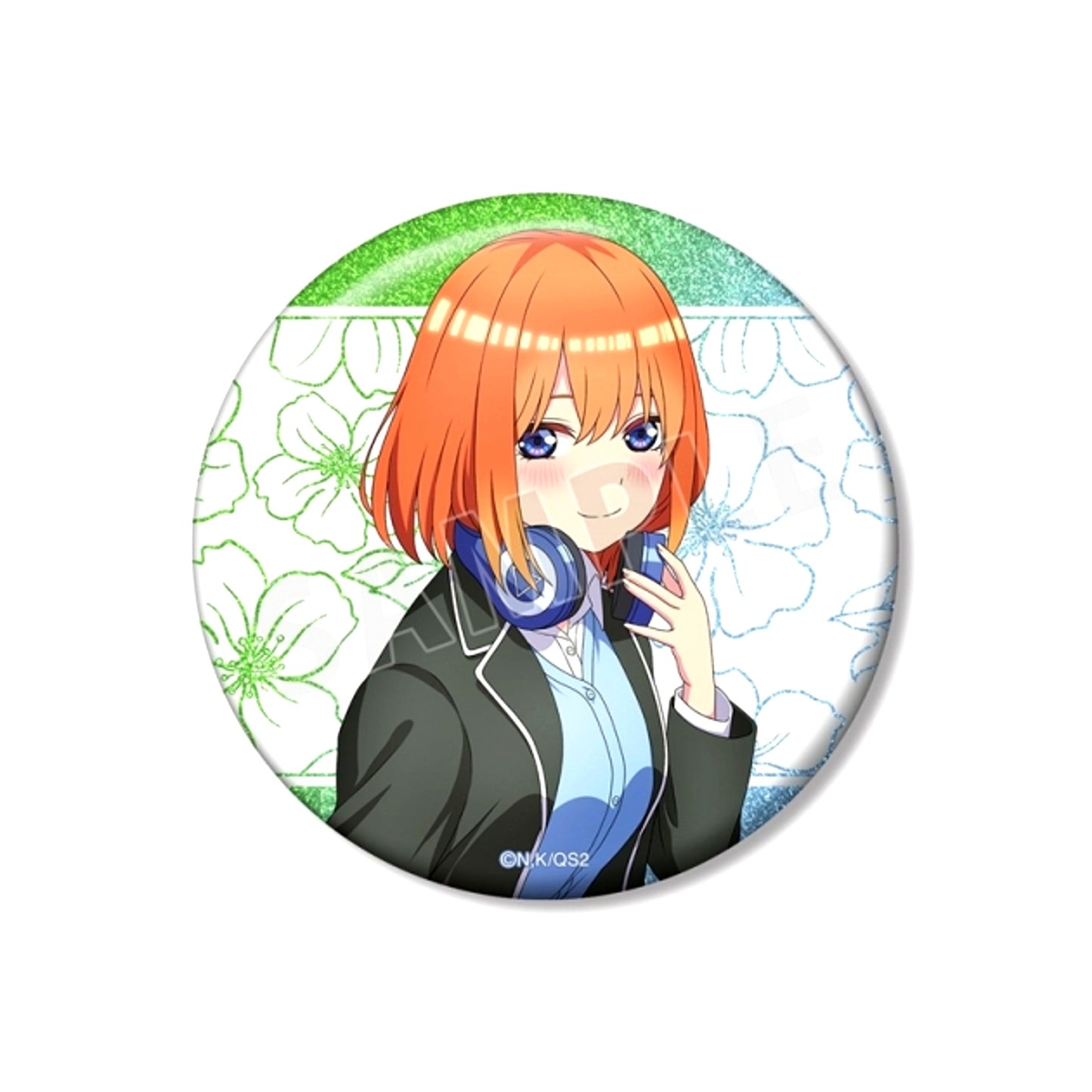 The Quintessential Quintuplets* Newly Drawn Yotsuba Nakano Costume Swap ver. 75mm Glitter Can Badge [NEW]