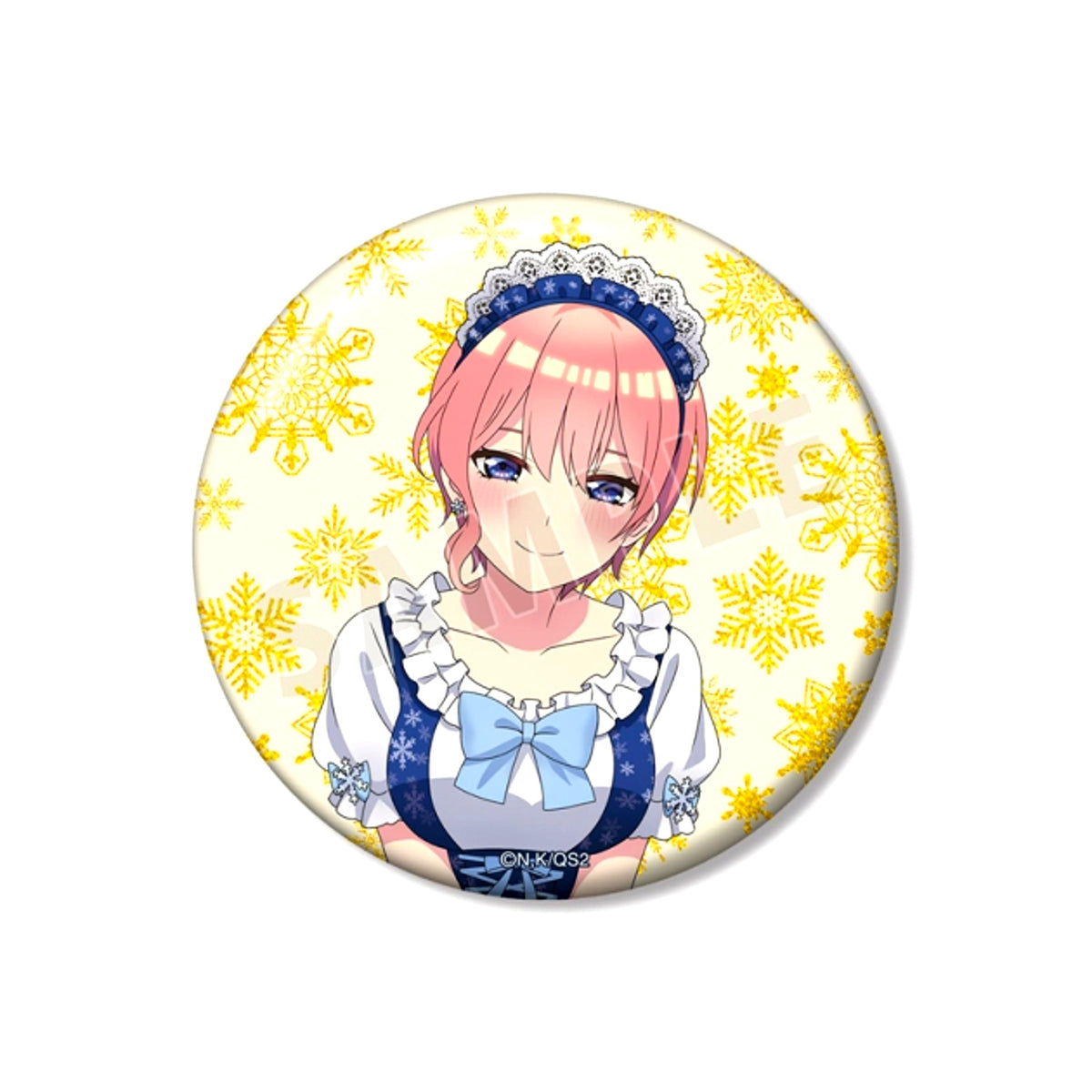 The Quintessential Quintuplets: Operation Quintuplets Newly Drawn Ichika Nakano Snow Maid ver. 75mm Glitter Button Goods - Badge [NEW]