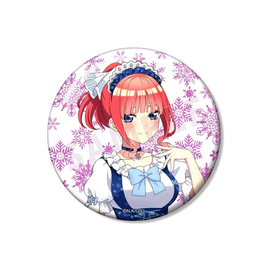 The Quintessential Quintuplets: Operation Quintuplets Newly Drawn Nino Nakano Snow Maid ver. 75mm Glitter Button Goods - Badge [NEW]
