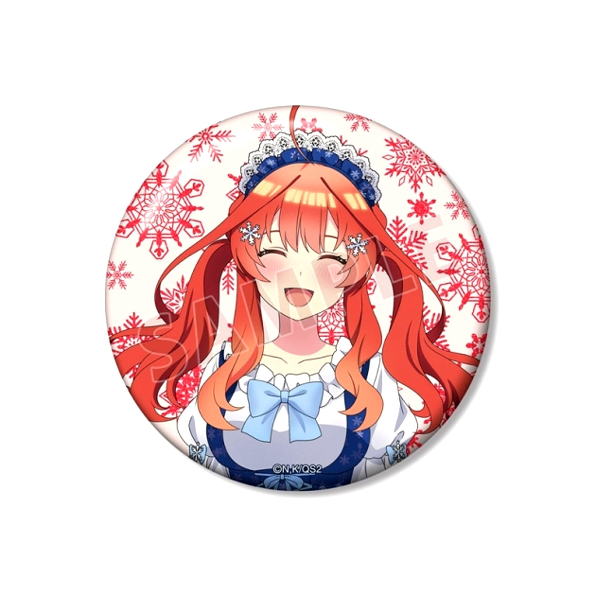 The Quintessential Quintuplets: Operation Quintuplets Newly Drawn Itsuki Nakano Snow Maid ver. 75mm Glitter Button Goods - Badge [NEW]