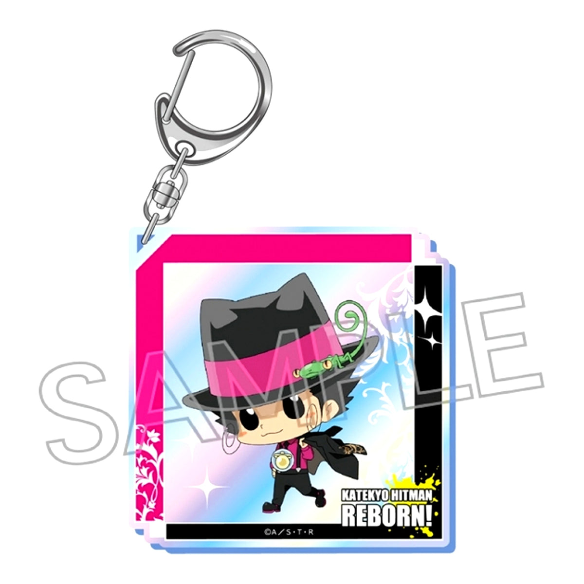 TV Anime Reborn! Nero e Magenta Aurora Acrylic Keychain Reborn Goods - Keychain [NEW]