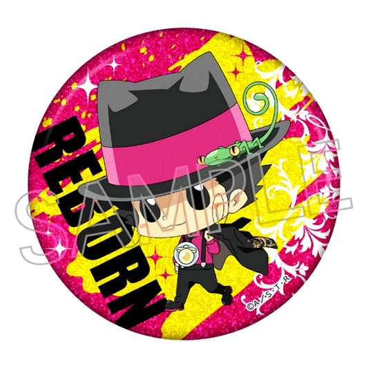 TV Anime Reborn! Nero e Magenta Glitter Button Reborn Goods - Badge [NEW]