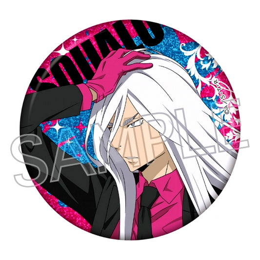 TV Anime Katekyo Hitman Reborn! Nero e Magenta Glitter Can Badge Superbi Squalo (10 Years Later) [NEW]