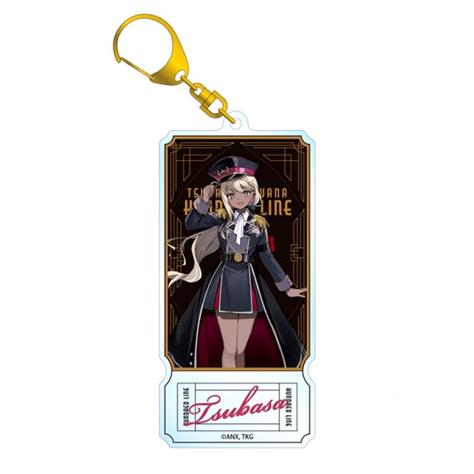 The Hundred Line: Last Defense Academy Karasu BTK Illustration Tsubasa Kawana Military ver. Ticket Style BIG Acrylic Keychain Karaoke no Tetsujin Collaboration [NEW]