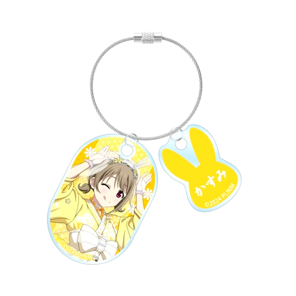 Love Live! Nijigasaki High School Idol Club Newly Drawn Kasumi Nakasu Japanese-Style Bunny ver. Double Wire Acrylic Keychain [NEW]