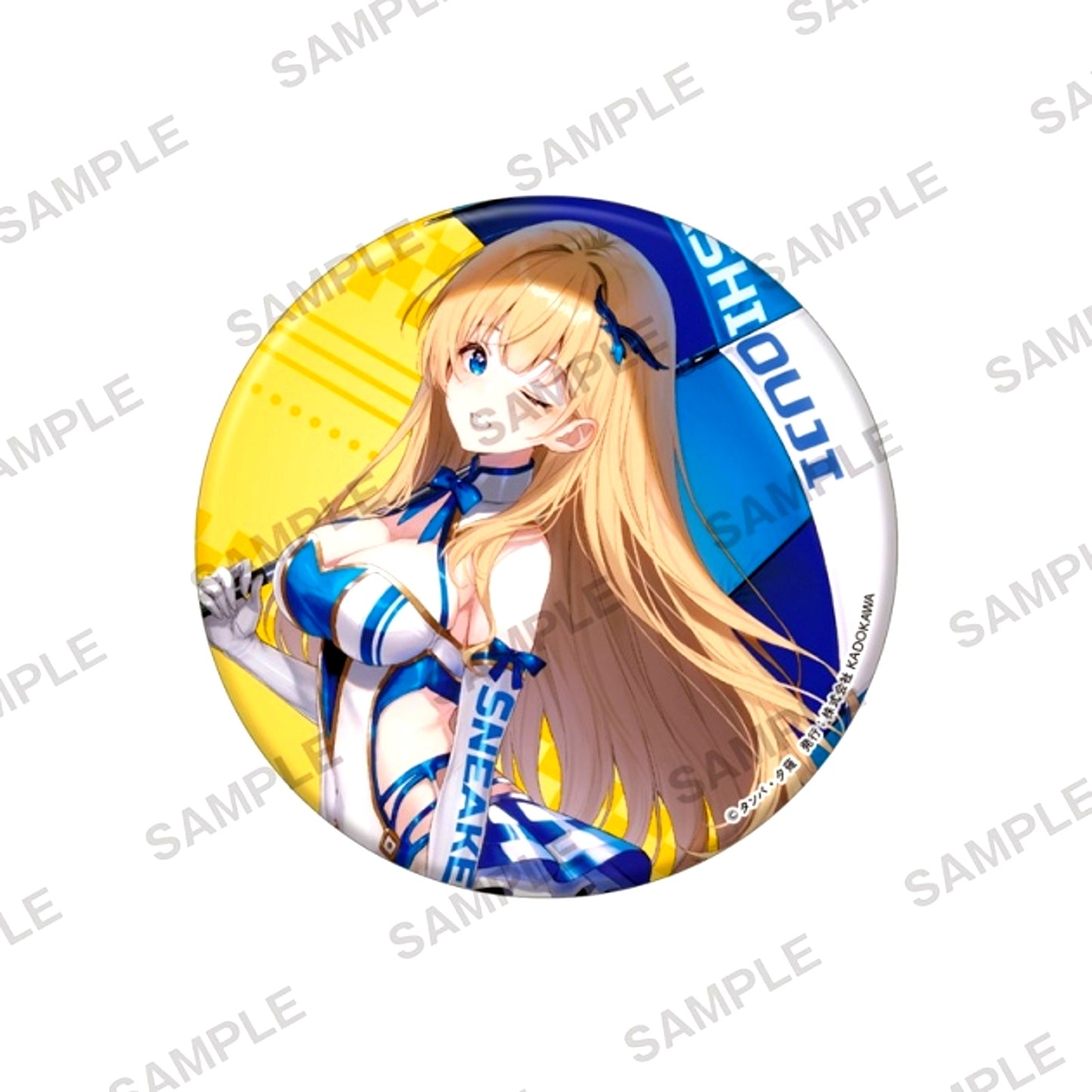 Saikyo Degarashi Oji no Anyaku Teii Arasoi BIG Hologram Can Badge Fine Race Queen Ver. [NEW]