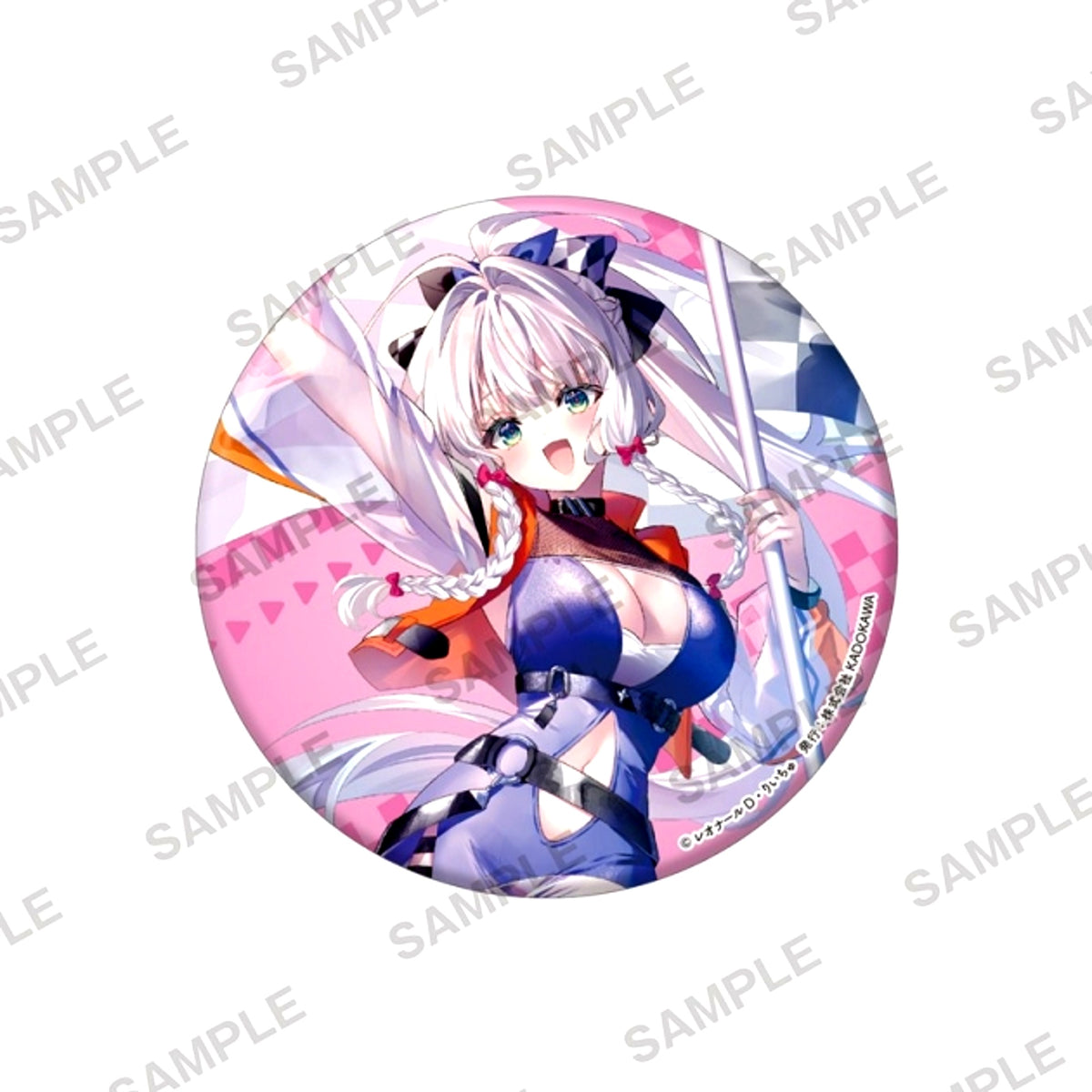 Mob Shisai dakedo, Kono Sekai ga Otome Game da to Kizuita node Heroine wo Ikusei Shimasu BIG Hologram Can Badge Reina Race Queen Ver. [NEW]