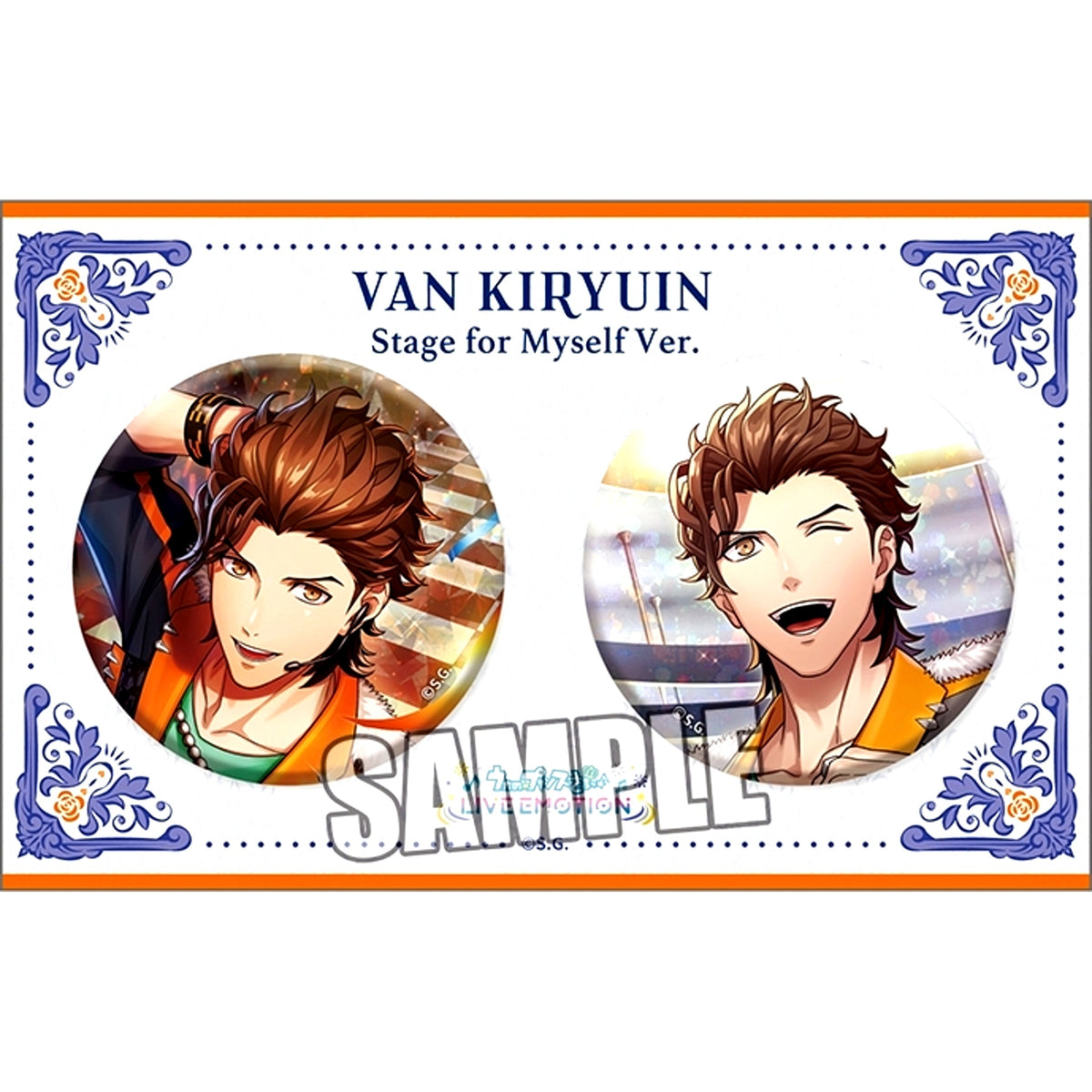 Uta no Prince-sama LIVE EMOTION Birthday Hologram Can Badge Set Stage for Myself Ver. (Van Kiryuin) (Animate Limited) [NEW]