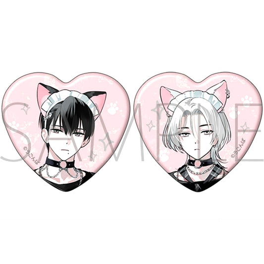 Mizuki and Soichi Favorite Couple Heart Badge Set of 2 [NEW]