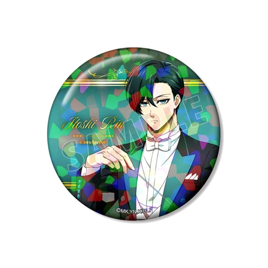 TV Anime Blue Lock Newly Drawn Rin Itoshi Conductor ver. 75mm Hologram Can Badge [NEW]