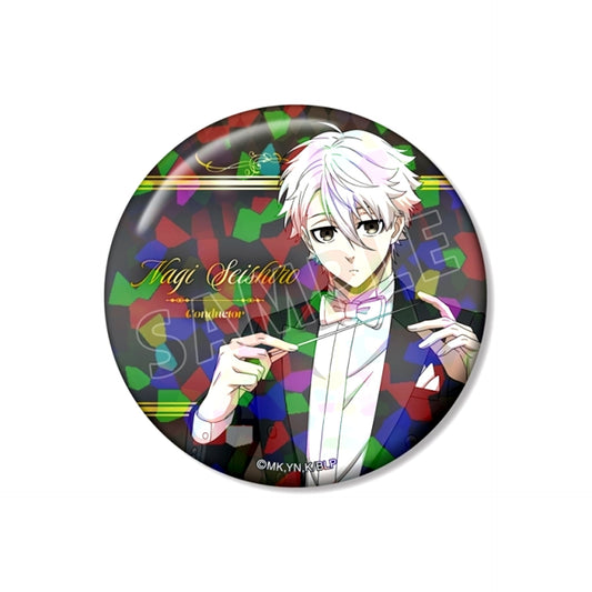 TV Anime Blue Lock Newly Drawn Seishiro Nagi Conductor ver. 75mm Hologram Can Badge [NEW]