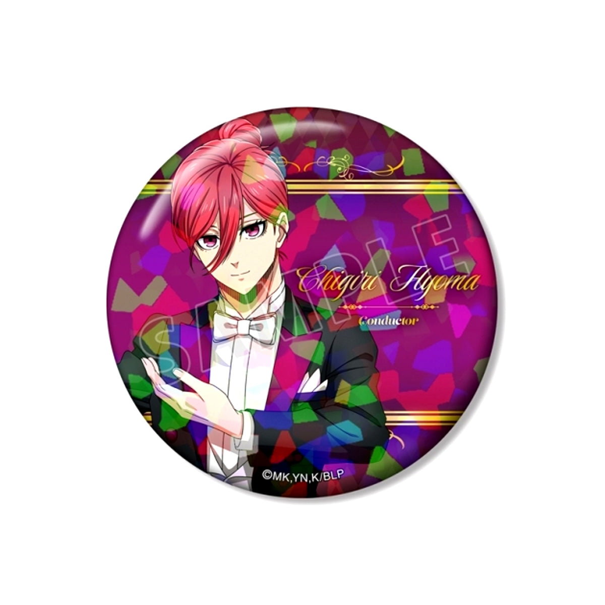 TV Anime Blue Lock Newly Drawn Hyoma Chigiri Conductor ver. 75mm Hologram Can Badge [NEW]
