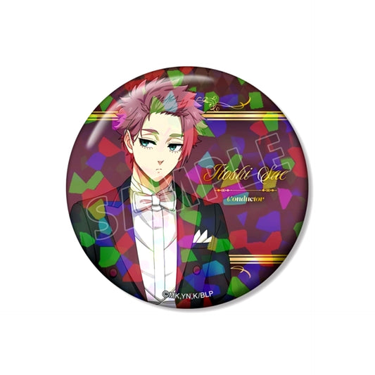 TV Anime Blue Lock Newly Drawn Sae Itoshi Conductor ver. 75mm Hologram Can Badge [NEW]