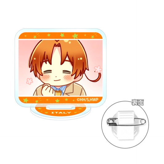 Anime Hetalia World Stars Italy Yurukoma Acrylic Stand Multi Button Goods - Badge [NEW]