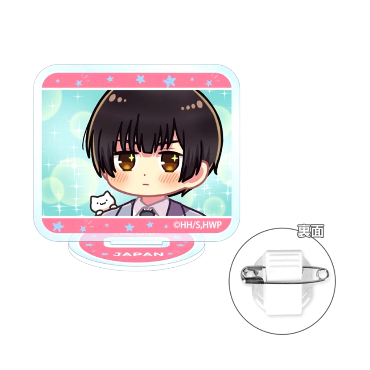 Anime Hetalia World Stars Japan Yurukoma Acrylic Stand Multi Button Goods - Badge [NEW]