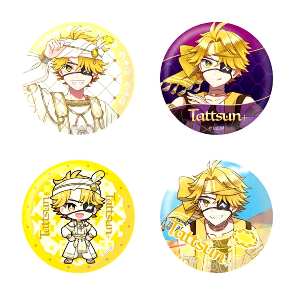 Colorful Peach Arabian Peach Night Random Button (Tattsun Ver.) Goods - Badge [NEW]
