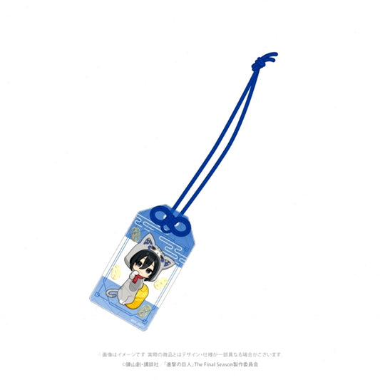 Attack on Titan < Lucky Cat > Amulet Style Foil Stamped Acrylic Charms (Mikasa) Goods - Charm [NEW]