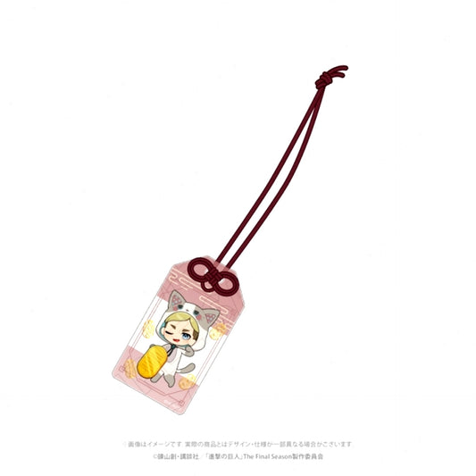 Attack on Titan < Lucky Cat > Amulet Style Foil Stamped Acrylic Charms (Erwin) Goods - Charm [NEW]