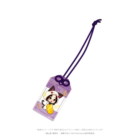 Attack on Titan < Lucky Cat > Amulet Style Foil Stamped Acrylic Charms (Hange) Goods - Charm [NEW]