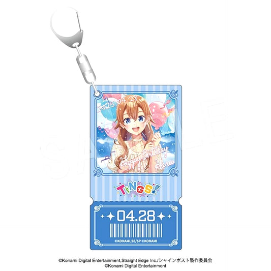 Shine Post Ticket Card Style Birthday Hologram Acrylic Keychain Haru Seitenkoku [NEW]