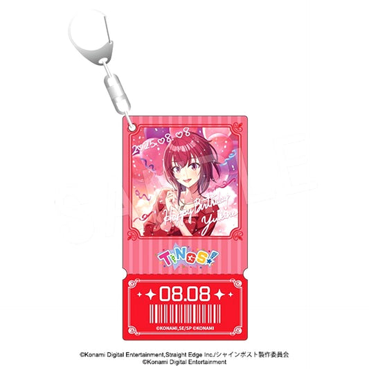 Shine Post Ticket Card Style Birthday Hologram Acrylic Keychain Yukine Gionji [NEW]