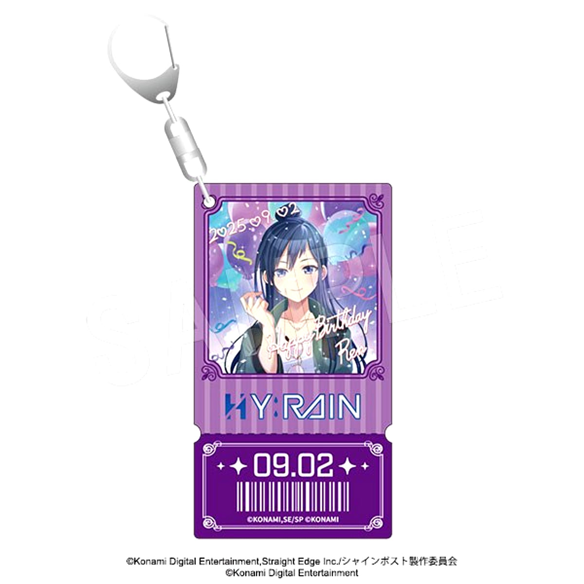 Shine Post Ticket Card Style Birthday Hologram Acrylic Keychain Ren Kurogane [NEW]