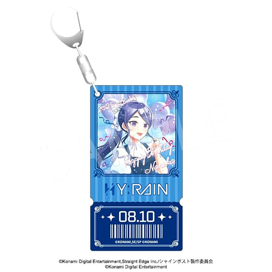 Shine Post Ticket Card Style Birthday Holographic Acrylic Keychain Nanoka Hiumi [NEW]