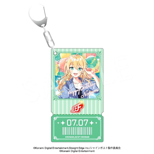 Shine Post Ticket Card Style Birthday Holo Acrylic Keychain Nanami Usuzuka [NEW]